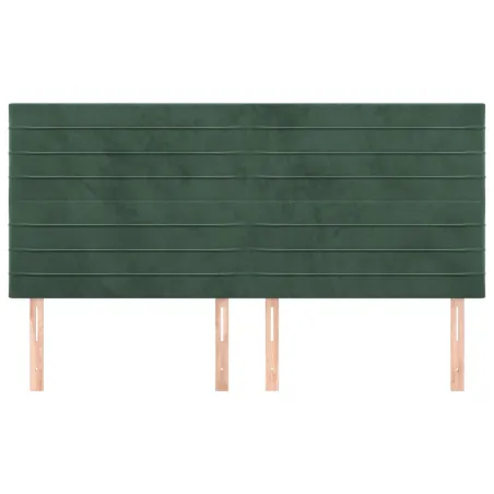 Tête de lit Vert foncé 180x5x118/128 cm Velours