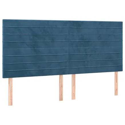 Tête de lit Bleu foncé 180 x 5 x 118/128 cm Velours 2