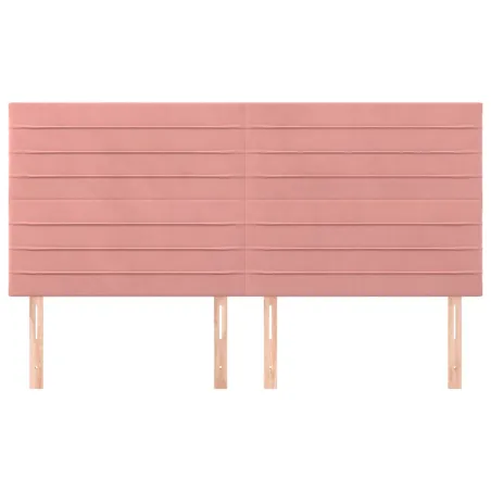 Tête de lit Rose 180x5x118/128 cm Velours
