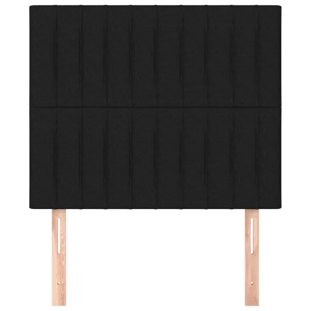 Tête de lit Noir 80x5x118/128 cm Tissu