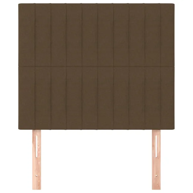 Tête de lit marron foncé 80x5x118/128 cm Tissu