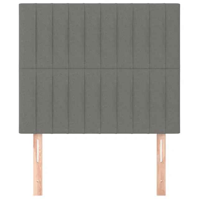 Tête de lit Gris foncé 90x5x118/128 cm Tissu