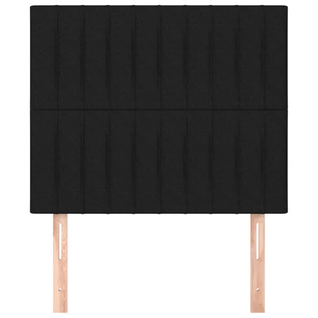 Tête de lit Noir 90x5x118/128 cm Tissu