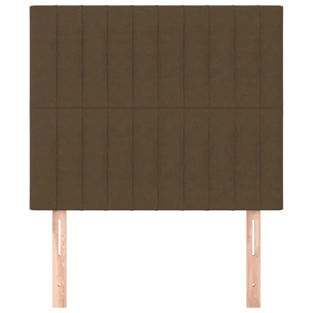 Tête de lit Marron foncé 90x5x118/128 cm Tissu
