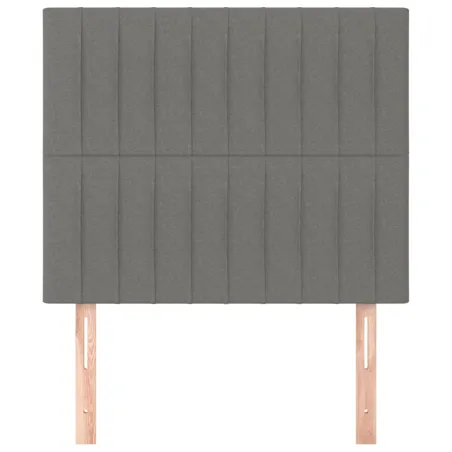 Tête de lit Gris foncé 100x5x118/128 cm Tissu