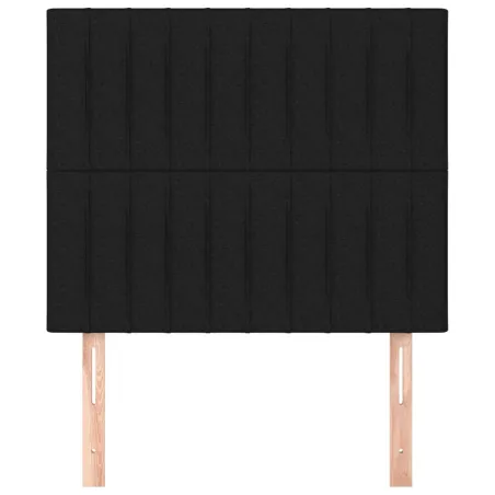 Tête de lit Noir 100x5x118/128 cm Tissu