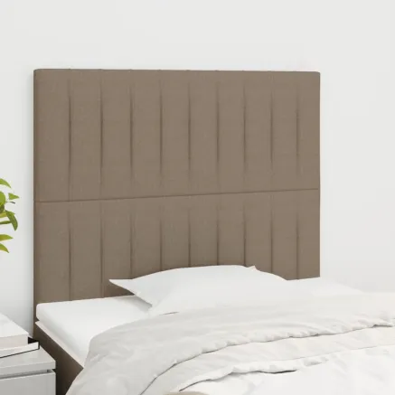 Tête de lit Taupe 100x5x118/128 cm Tissu