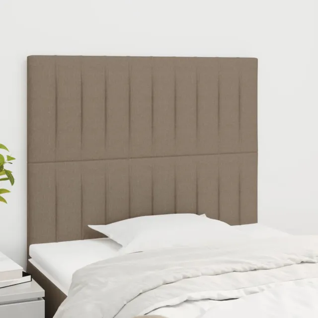 Tête de lit Taupe 100x5x118/128 cm Tissu
