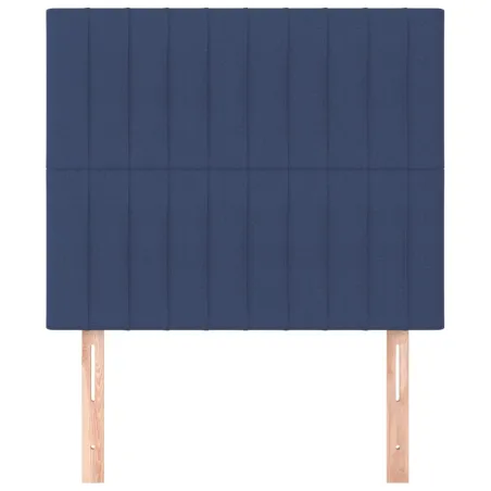 Tête de lit Bleu 100x5x118/128 cm Tissu