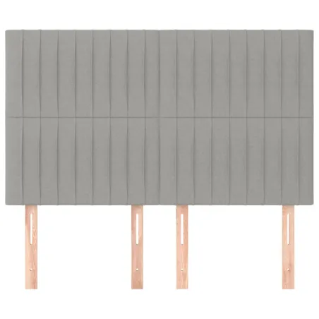 Tête de lit Gris clair 144 x 5 x 118/128 cm Tissu