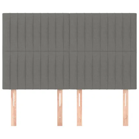 Tête de lit Gris foncé 144 x 5 x 118/128 cm Tissu