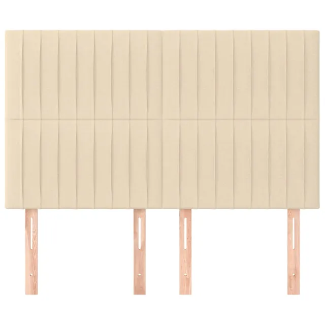 Tête de lit Crème 144x5x118/128 cm Tissu
