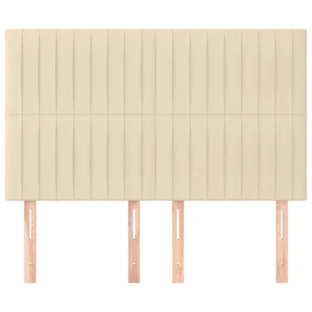 Tête de lit Crème 144x5x118/128 cm Tissu