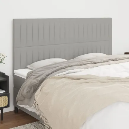 Tête de lit Gris clair 160 x 5 x 118/128 cm Tissu