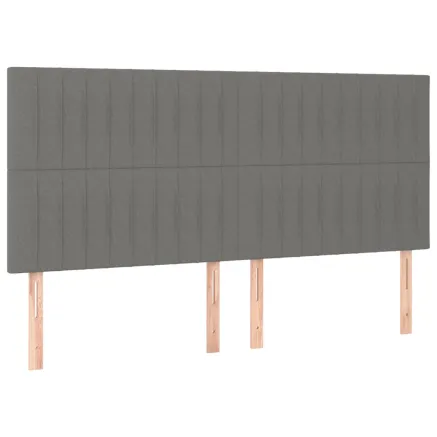 Tête de lit Gris foncé 160x5x118/128 cm Tissu 2