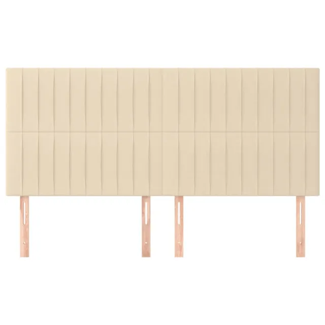 Tête de lit Crème 160x5x118/128 cm Tissu
