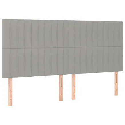 Tête de lit Gris clair 180 x 5 x 118/128 cm Tissu 2
