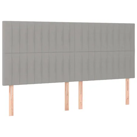 Tête de lit Gris clair 180 x 5 x 118/128 cm Tissu