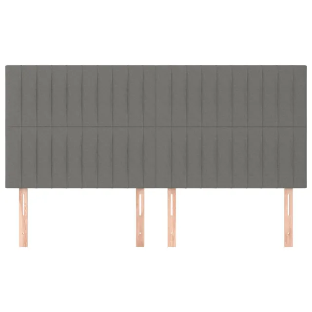 Tête de lit Gris foncé 180 x 5 x 118/128 cm Tissu