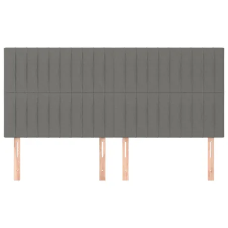 Tête de lit Gris foncé 180 x 5 x 118/128 cm Tissu