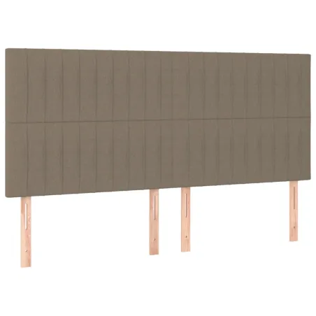 Tête de lit Taupe 180x5x118/128 cm Tissu