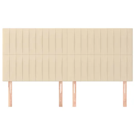 Tête de lit Crème 180x5x118/128 cm Tissu