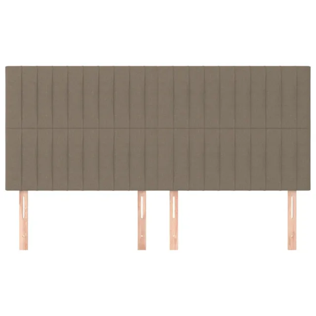 Tête de lit Taupe 200x5x118/128 cm Tissu