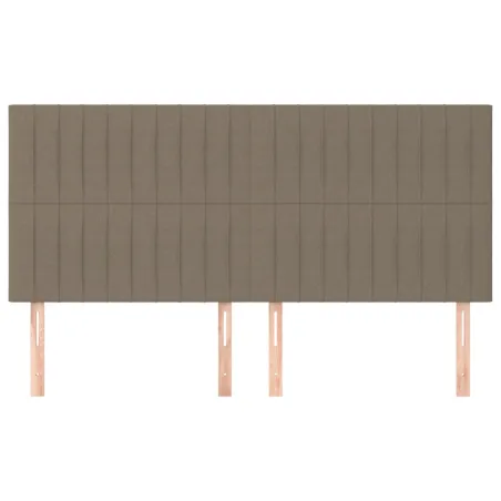 Tête de lit Taupe 200x5x118/128 cm Tissu