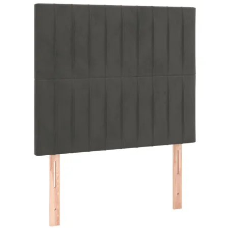 Tête de lit Gris foncé 80x5x118/128 cm Velours