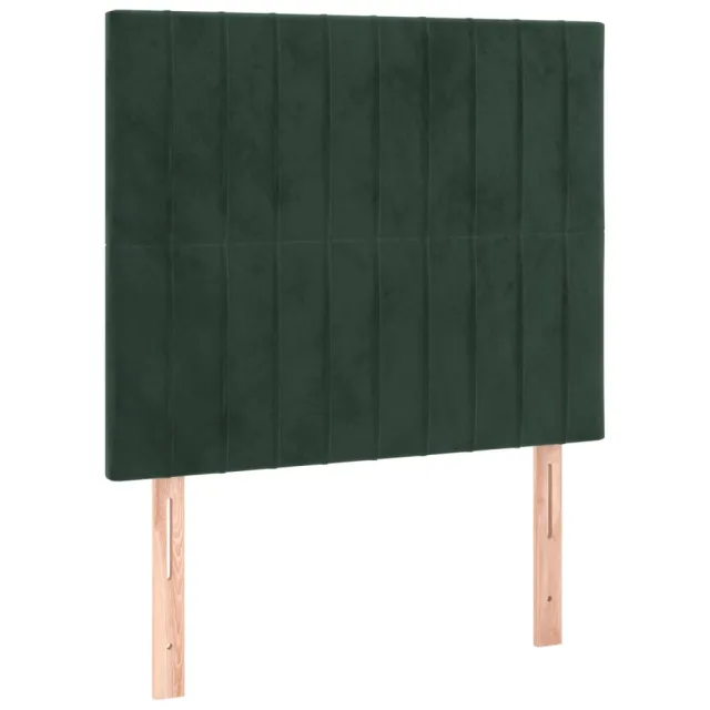 Tête de lit Vert foncé 80x5x118/128 cm Velours