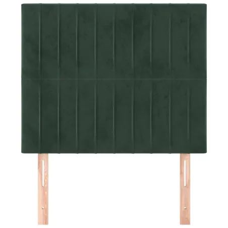 Tête de lit Vert foncé 80x5x118/128 cm Velours