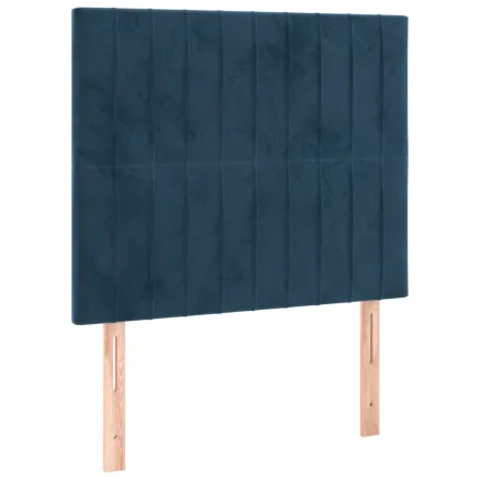 Tête de lit Bleu foncé 80x5x118/128 cm Velours 2