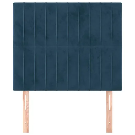Tête de lit Bleu foncé 80x5x118/128 cm Velours