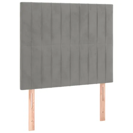 Tête de lit Gris clair 90x5x118/128 cm Velours 2