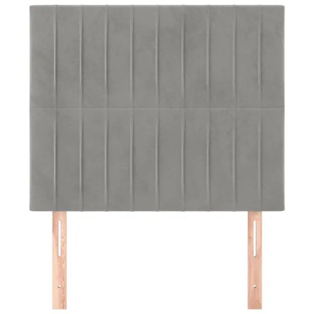 Tête de lit Gris clair 90x5x118/128 cm Velours