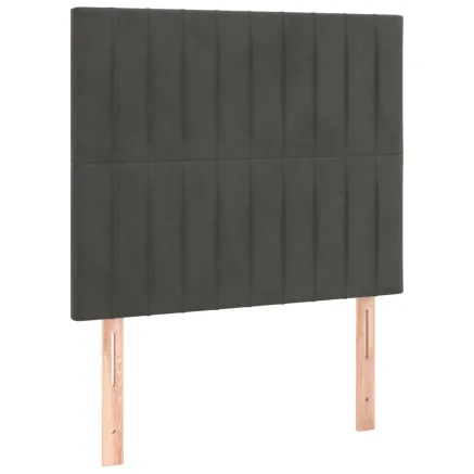 Tête de lit Gris foncé 90x5x118/128 cm Velours 2