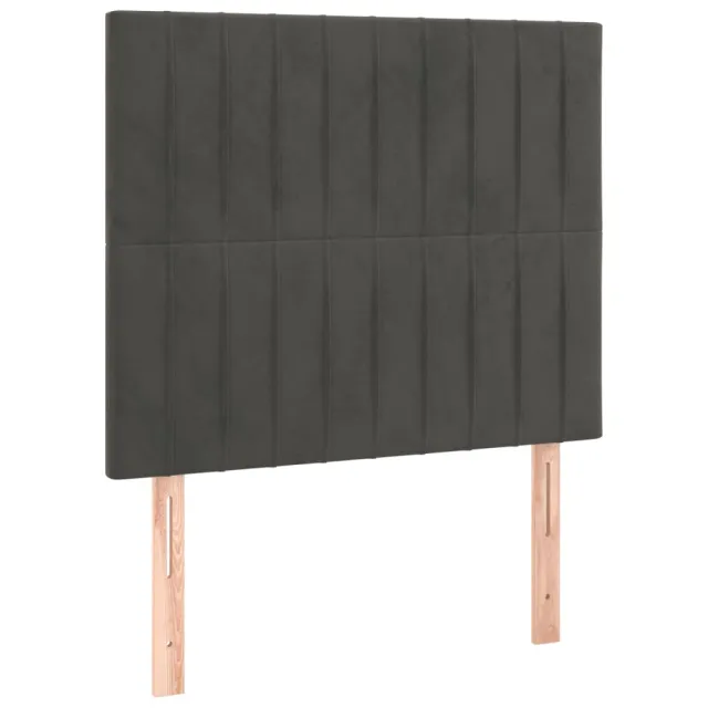 Tête de lit Gris foncé 90x5x118/128 cm Velours
