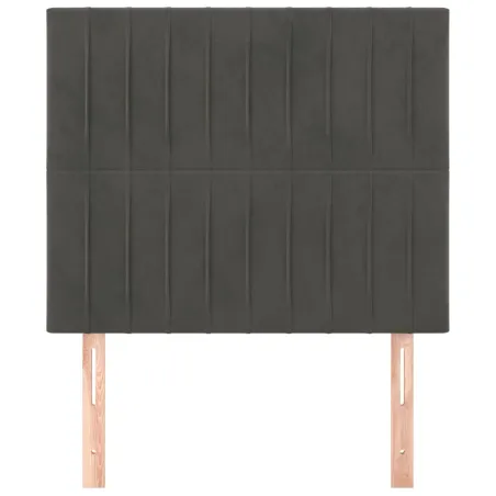 Tête de lit Gris foncé 90x5x118/128 cm Velours