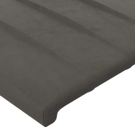 Tête de lit Gris foncé 90x5x118/128 cm Velours