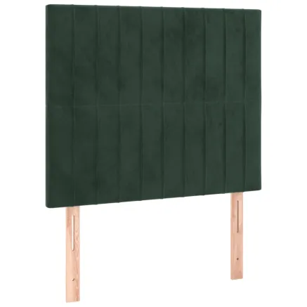 Tête de lit Vert foncé 90x5x118/128 cm Velours 2