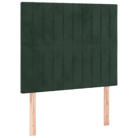 Tête de lit Vert foncé 90x5x118/128 cm Velours