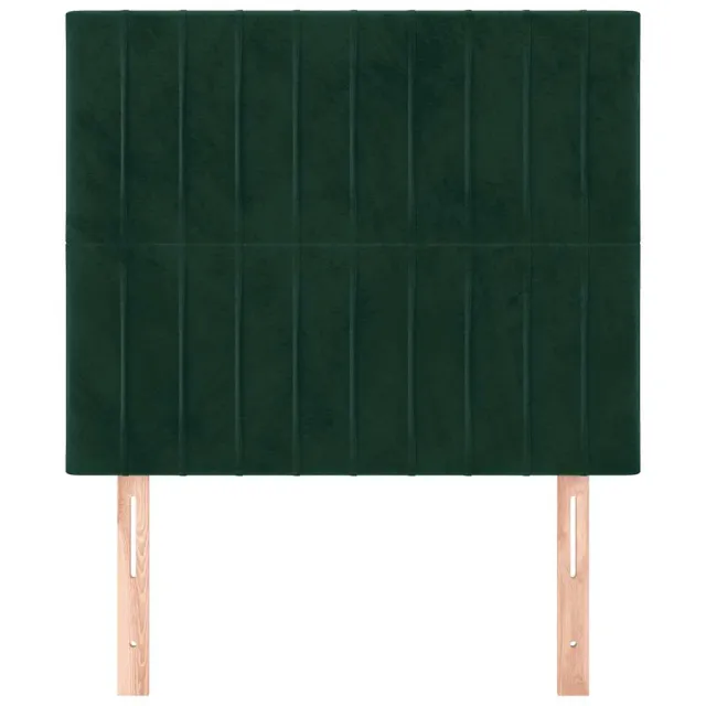 Tête de lit Vert foncé 90x5x118/128 cm Velours