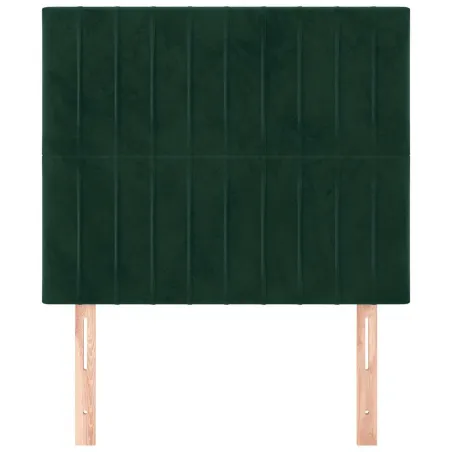 Tête de lit Vert foncé 90x5x118/128 cm Velours