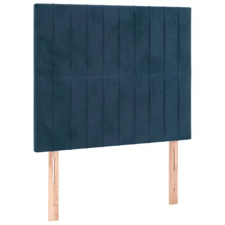 Tête de lit Bleu foncé 90x5x118/128 cm Velours