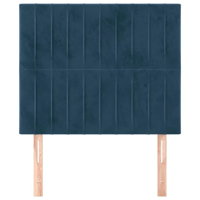 Tête de lit Bleu foncé 90x5x118/128 cm Velours