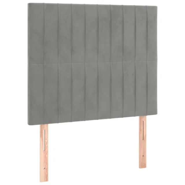 Tête de lit Gris clair 100x5x118/128 cm Velours