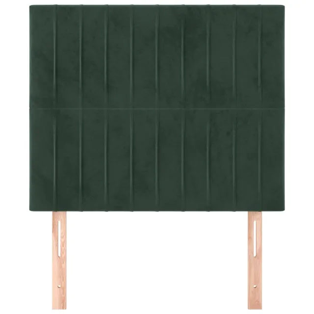 Tête de lit Vert foncé 100x5x118/128 cm Velours