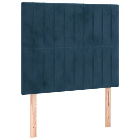 Tête de lit Bleu foncé 100x5x118/128 cm Velours