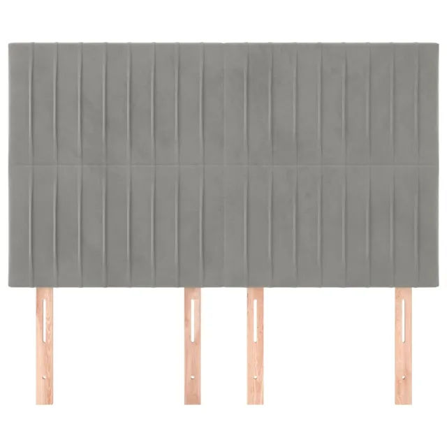 Tête de lit Gris clair 144 x 5 x 118/128 cm Velours