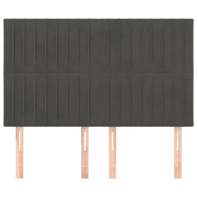 Tête de lit Gris foncé 144 x 5 x 118/128 cm Velours